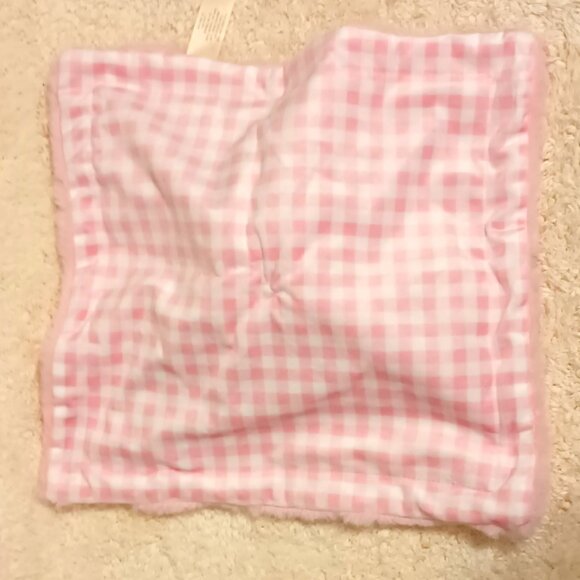 NWOT~ White Bunny Rabbit with Pink Embroidered 1st Easter Baby Security Blanket - Picture 8 of 11